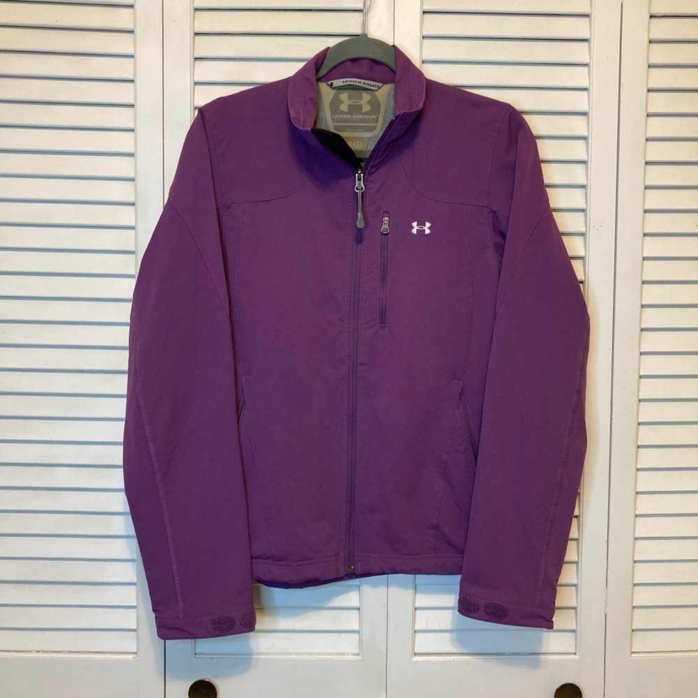 Under Armour Performance Purple Zip Up Jacket Size Medium
